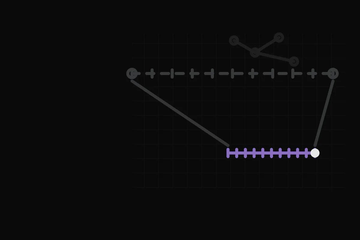 Taking multi-year lead times out of a human spaceflight supply chain card graphic: a long dashed span compressing into a short solid span